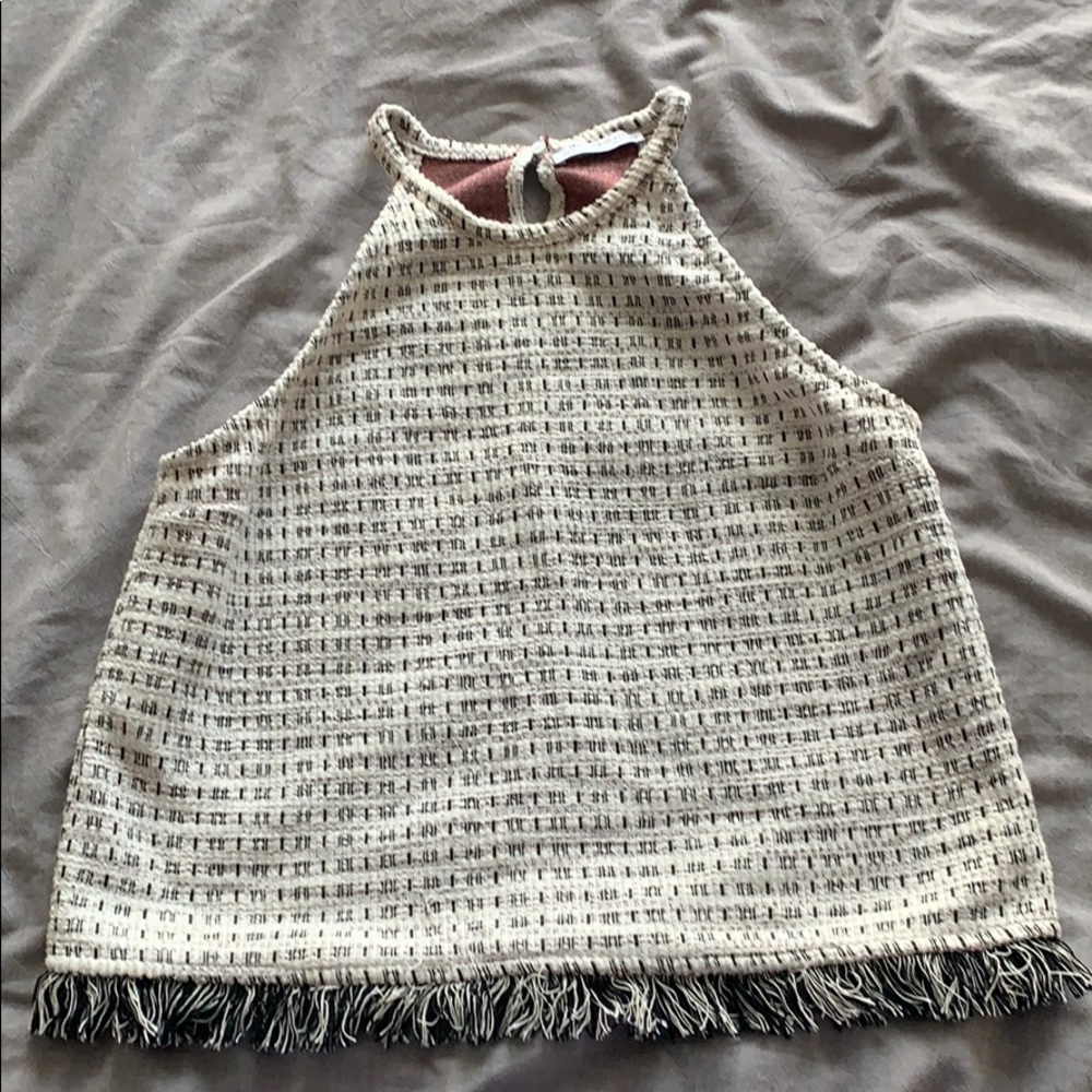 ZARA tweed tank top